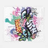 Graffiti-Abbildung mit Graffiti-Buchstaben Fleecedecke (Vorderseite (Horizontal))
