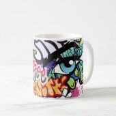 Graffiti-Abbildung mit Graffiti-Buchstaben Kaffeetasse (VorderseiteRechts)
