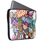 Graffiti-Abbildung mit Graffiti-Buchstaben Laptopschutzhülle (Vorne Rechts)