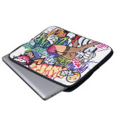 Graffiti-Abbildung mit Graffiti-Buchstaben Laptopschutzhülle (Vorne Knopf)