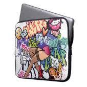 Graffiti-Abbildung mit Graffiti-Buchstaben Laptopschutzhülle (Vorderseite Links)
