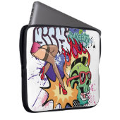 Graffiti-Abbildung mit Graffiti-Buchstaben Laptopschutzhülle (Vorne Rechts)