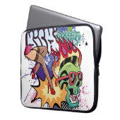 Graffiti-Abbildung mit Graffiti-Buchstaben Laptopschutzhülle (Vorderseite Links)
