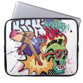 Graffiti-Abbildung mit Graffiti-Buchstaben Laptopschutzhülle (Vorderseite)