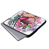 Graffiti-Abbildung mit Graffiti-Buchstaben Laptopschutzhülle (Vorne Knopf)