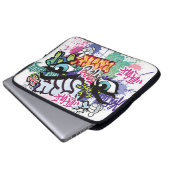Graffiti-Abbildung mit Graffiti-Buchstaben Laptopschutzhülle (Vorne Knopf)