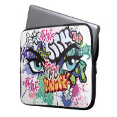 Graffiti-Abbildung mit Graffiti-Buchstaben Laptopschutzhülle (Vorderseite Links)