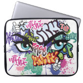 Graffiti-Abbildung mit Graffiti-Buchstaben Laptopschutzhülle (Vorderseite)