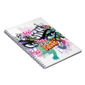 Graffiti-Abbildung mit Graffiti-Buchstaben Notizblock (Rechte Seite)