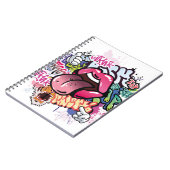 Graffiti-Abbildung mit Graffiti-Buchstaben Notizblock (Linke Seite)