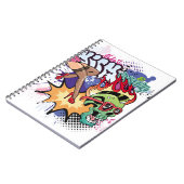 Graffiti-Abbildung mit Graffiti-Buchstaben Notizblock (Linke Seite)