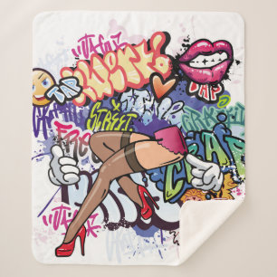 Graffiti-Abbildung mit Graffiti-Buchstaben Sherpadecke