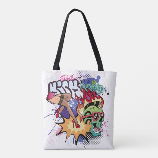 Graffiti-Abbildung mit Graffiti-Buchstaben Tasche (Rückseite)