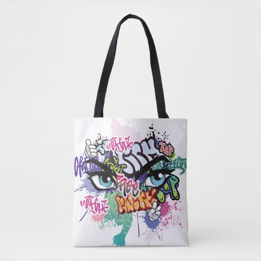 Graffiti-Abbildung mit Graffiti-Buchstaben Tasche (Vorderseite)