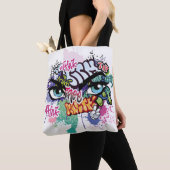 Graffiti-Abbildung mit Graffiti-Buchstaben Tasche (Von Nahem)