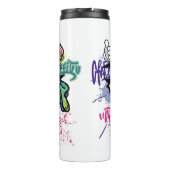 Graffiti-Abbildung mit Graffiti-Buchstaben Thermosbecher (Rückseite)