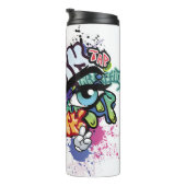 Graffiti-Abbildung mit Graffiti-Buchstaben Thermosbecher (Nach rechts gedreht)