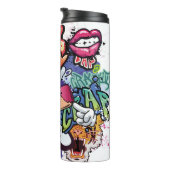 Graffiti-Abbildung mit Graffiti-Buchstaben Thermosbecher (Nach rechts gedreht)
