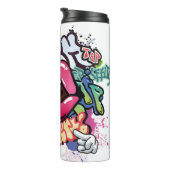 Graffiti-Abbildung mit Graffiti-Buchstaben Thermosbecher (Nach rechts gedreht)