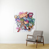 Graffiti-Abbildung mit Graffiti-Buchstaben Wandteppich (Beispiel)