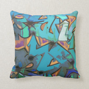 Graffiti Abstract Design Throw Kissen