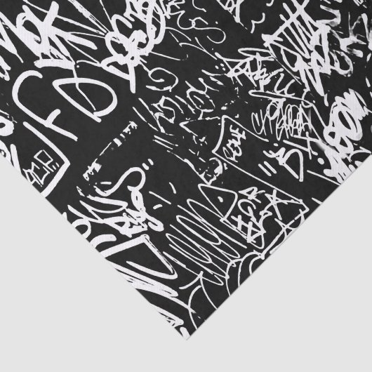 Graffiti Abstrakt Collage Print Patches Seidenpapier (Ausschnitt)