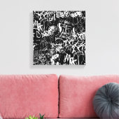 Graffiti Abstrakt Collage Print Pattern Leinwanddruck (Insitu (Wohnzimmer))