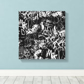 Graffiti Abstrakt Collage Print Pattern Leinwanddruck (Insitu (Holzboden))