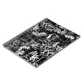 Graffiti Abstrakt Collage Print Pattern Notizblock (Linke Seite)