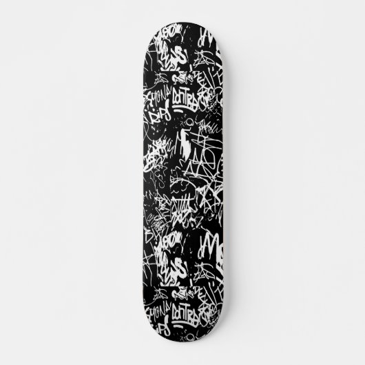 Graffiti Abstrakt Collage Print Pattern Skateboard (Vorne)
