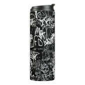 Graffiti Abstrakt Collage Print Pattern Thermosbecher (Nach links gedreht)