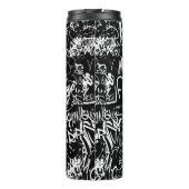 Graffiti Abstrakt Collage Print Pattern Thermosbecher (Rückseite)