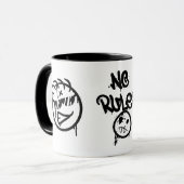 Graffiti Abstrakt "No Rules" Kaffeemaschine Tasse (Vorderseite Links)