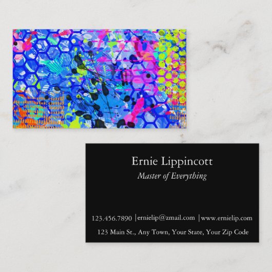 Graffiti-Abstrakt Visitenkarte (Vorne/Hinten)