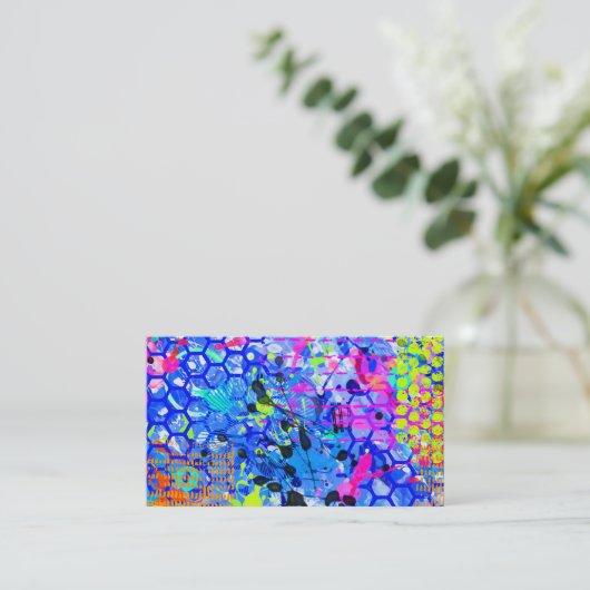 Graffiti-Abstrakt Visitenkarte (Stehend Vorderseite)