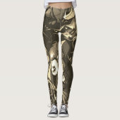 Graffiti-abstrakte Camouflage Leggings (Vorderseite)