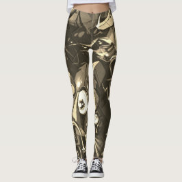 Graffiti-abstrakte Camouflage Leggings