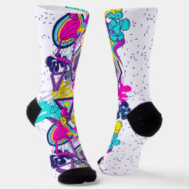 Graffiti abstrakte Farbmuster | Aktiver Sport Socken