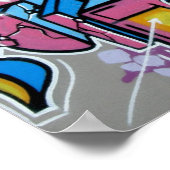 Graffiti - Abstrakte Kunst in der Stadt Poster (Ecke)