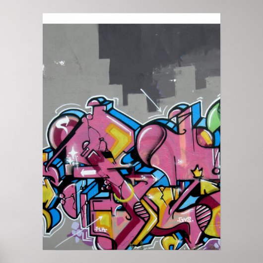 Graffiti - Abstrakte Kunst in der Stadt Poster (Vorne)