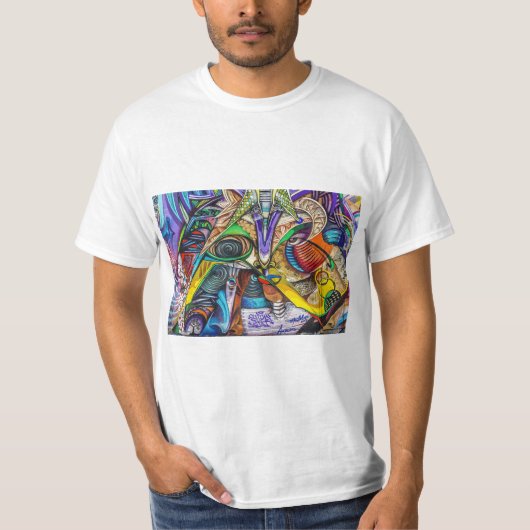 Graffiti-abstrakte Kunst T-Shirt (Vorderseite)