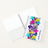 Graffiti abstraktes Farbmuster mit Ihrem Namen Notizblock (Innenseite)