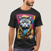 Graffiti Adventure of a Scottish Fold T-Shirt (Vorderseite)