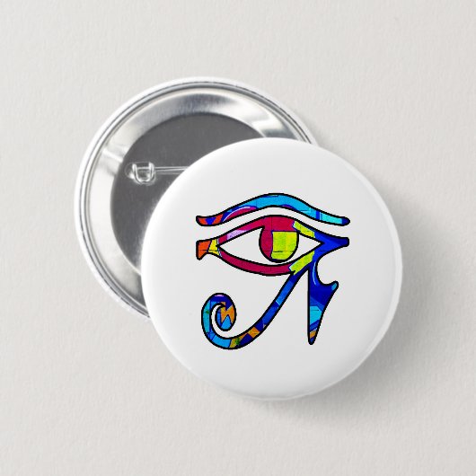 Graffiti Ägyptisches Auge des Horus Button (Vorne & Hinten)