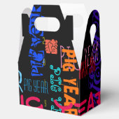 Graffiti-ähnliche Wiederholung von Schweinefleisch Geschenkschachtel (Geöffnet)