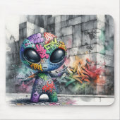 Graffiti Alien Mousepad (Vorne)