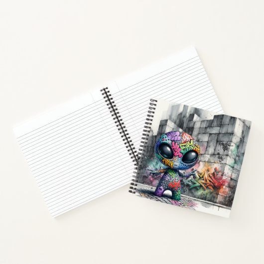 Graffiti-Alien Notizblock (Innenseite)