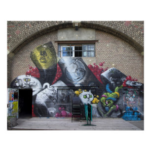 Graffiti am Stadtbahnbogen, Wien Österreich Poster
