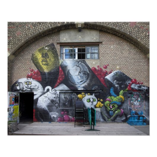 Graffiti am Stadtbahnbogen, Wien Österreich Poster (Vorderseite)