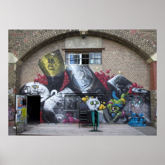 Graffiti am Stadtbahnbogen, Wien Österreich Poster (Vorne)